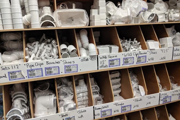 White, Brown & Grey Half Round Guttering & Downpipe