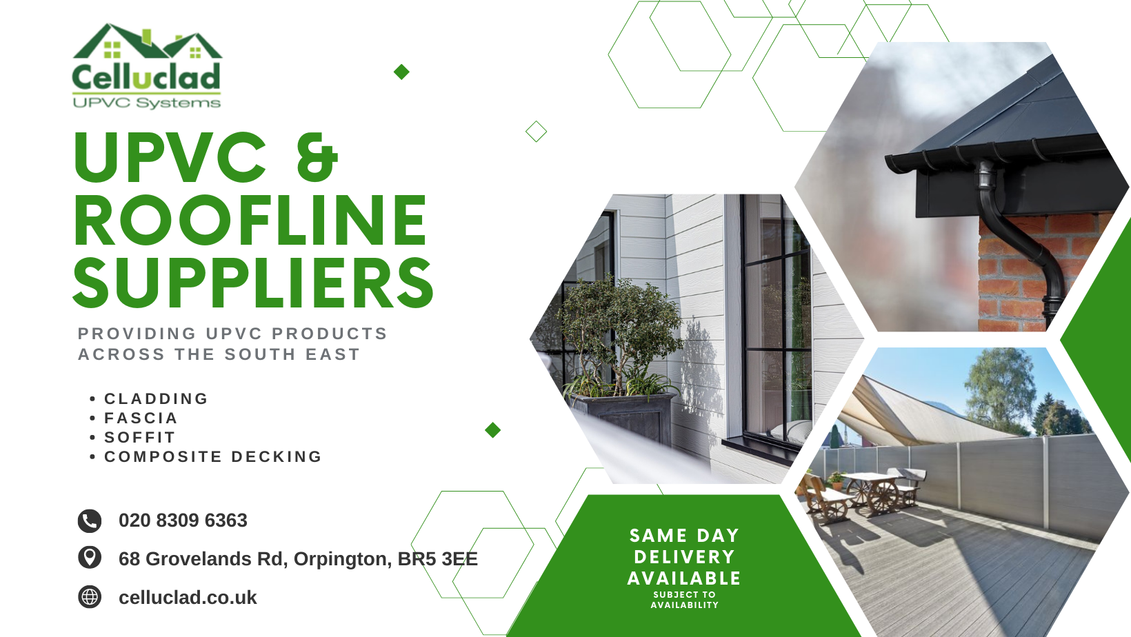 Celluclad UPVC and Roofline Supplier for the South East